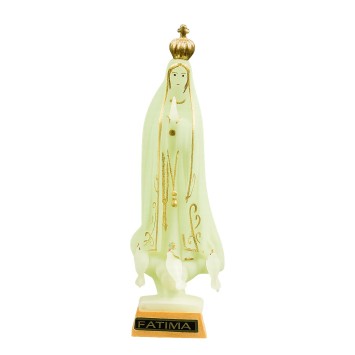 Statue fluorescente moulee de Notre Dame de Fatima, Plusieurs tailles..
