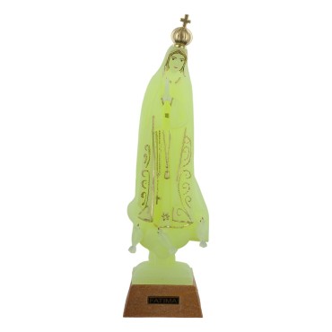 Statue fluorescente moulee de Notre Dame de Fatima, Plusieurs tailles..