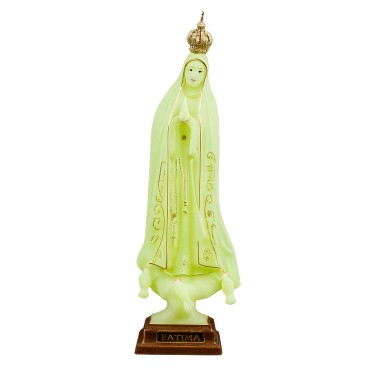 Statue fluorescente moulee de Notre Dame de Fatima, Plusieurs tailles..