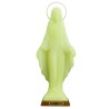 Statue fluorescente moulée de la Vierge Miraculeuse, Hauteur 29 cm..