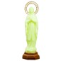 Statue fluorescente moulée de Notre Dame de Lourdes, Hauteur 30 cm..