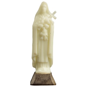 Statue fluorescente assemblée de sainte Thérèse, Hauteur 10 cm..