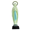 Statue fluorescente assemblee de Notre Dame de Lourdes liseret bleu, 2 tailles..