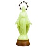 Statue fluorescente moulée de la Vierge Miraculeuse, Hauteur 30 cm..