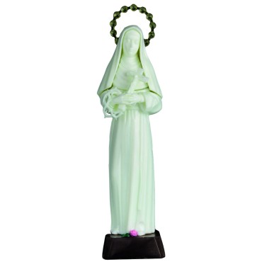 Statue fluorescente assemblée de sainte Rita, Plusieurs tailles..