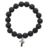 Bracelet sur élastique Ø 10 mm avec croix.