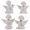Boite de 24 anges en resine - H. 5 cm (6 lots de 4 anges assortis en boite individuelle).