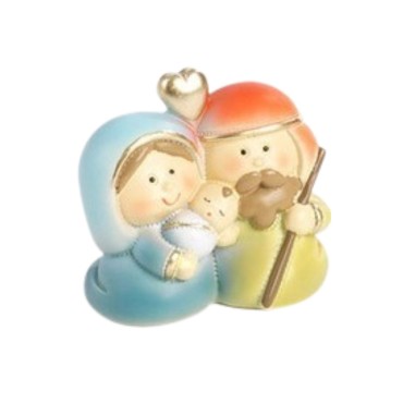 Nativité en résine couleur H. 5.2 cm.