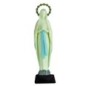 Statue fluorescente assemblee de Notre Dame de Lourdes liseret bleu, 2 tailles..