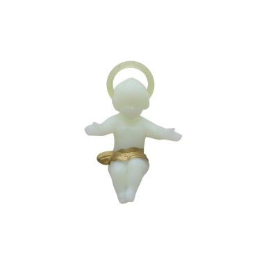 Enfant Jésus bras ouverts, fluorescent pour crèche, plusieurs tailles.