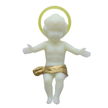 Enfant Jésus bras ouverts, fluorescent pour crèche, plusieurs tailles.
