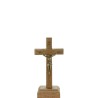 Crucifix à poser ou a accrocher en bois avec Christ en doré antique, avec socle amovible. Plusieurs tailles.