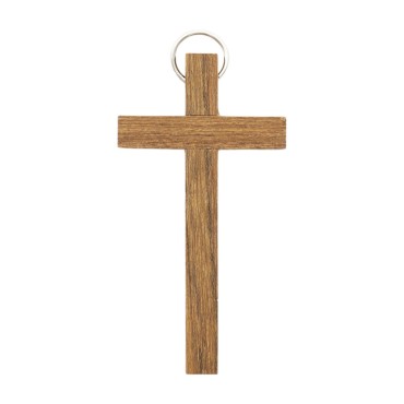 Croix de cou en bois H. 6 cm (sans cordon)..