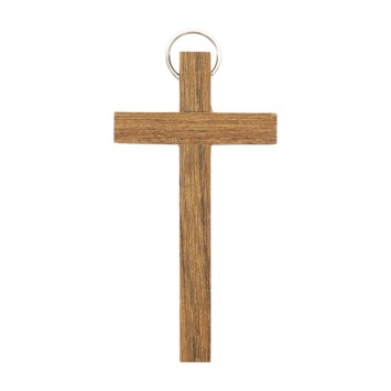 Croix de cou en bois H. 6 cm (sans cordon)..