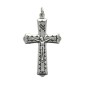 Croix de cou avec Christ en m-eacute-tal couleur argent-eacute-e H- 4-5 cm
