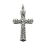 Croix de cou avec Christ en métal couleur argentée H. 4.5 cm