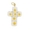 Pendentif croix en veritable verre de Murano H. 3 cm. Livre en boite.