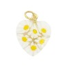 Pendentif coeur en veritable verre de Murano H. 2 cm, livre en boite.