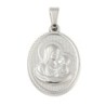 Médaille en acier inoxydable de couleur argenté, H. 2.1 cm. Existe avec différents Saints.