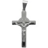 Croix de cou de Saint Benoit en acier inoxydable, H 4.50 cm. Existe de differentes couleurs.