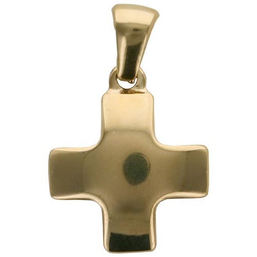 Croix de cou carree et bombee en acier inoxydable, taille 1.5 x 1.5 cm. Existe en differentes couleurs.