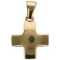 Croix de cou carree et bombee en acier inoxydable, taille 1.5 x 1.5 cm. Existe en differentes couleurs.