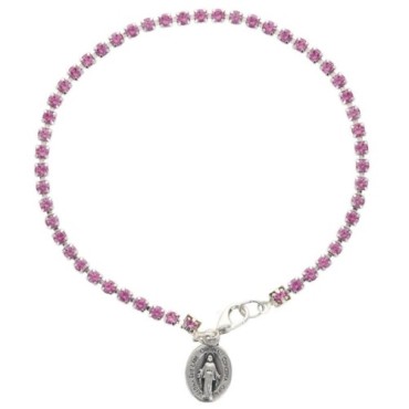 Bracelet tennis en metal avec pierres OZ. Existe de differentes couleurs..