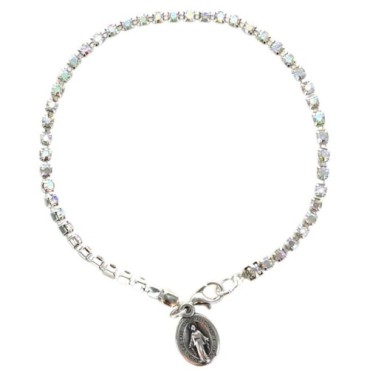 Bracelet tennis en metal avec zircon. Existe de differentes couleurs.