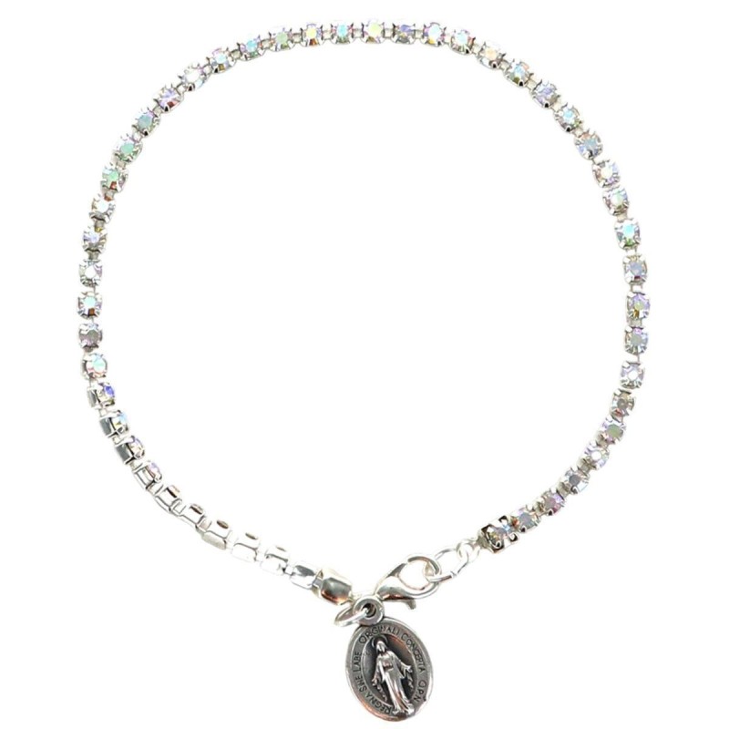 Bracelet tennis en metal avec pierres OZ. Existe de differentes couleurs..
