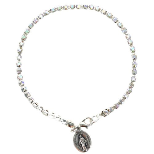 Bracelet tennis en metal avec pierres OZ. Existe de differentes couleurs..