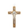 Croix de saint Benoit en bois d´olivier et Christ en métal argentée, plusieurs tailles...