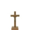 Crucifix à poser ou a accrocher en bois avec Christ en doré antique, avec socle amovible. Plusieurs tailles.