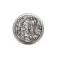 Mini plaque auto Ø 2.5 cm en metal couleur argentee. Plusieurs saints..