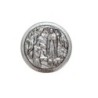 Mini plaque auto Ø 2.5 cm en metal couleur argentee. Plusieurs saints..