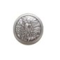 Mini plaque auto Ø 2.5 cm en metal couleur argentee. Plusieurs saints..