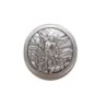 Mini plaque auto Ø 2.5 cm en metal couleur argentee. Plusieurs saints..