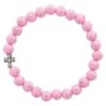 Bracelet sur élastique motif croix, Ø 7 mm. LOT DE 5