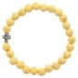 Bracelet sur élastique motif croix, Ø 7 mm. LOT DE 5