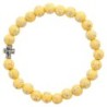 Bracelet sur élastique motif croix, Ø 7 mm. LOT DE 5