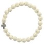 Bracelet sur élastique motif croix, Ø 7 mm. LOT DE 5