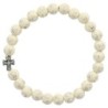Bracelet sur élastique motif croix, Ø 7 mm. LOT DE 5
