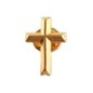 Pin's croix, en métal doré H. 2.5 cm BOITE DE 24