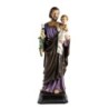 Statue de saint Joseph en résine peinte à la main.