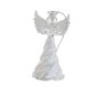 Ange en verre avec ailes argentées. Hauteur 7 cm. Lot de 3 modèles assortis, livrés en boîte .