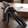 Bracelet élastique homme, perles en bois Ø 1 cm avec croix.