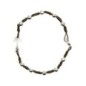 Bracelet dizainier sur corde grains ronds métal Ø 6 mm avec fermoir et croix de Taux métal.