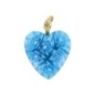Pendentif coeur en veritable verre de Murano H. 2 cm, livre en boite.