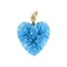 Pendentif coeur en veritable verre de Murano H. 2 cm, livre en boite.