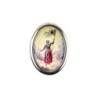 Plaque auto forme ovale H. 3,8 cm en metal avec resine, plusieurs saints.