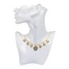 Collier ras de cou réglable 45 cm, chaîne boule en laiton doré, médailles de St Benoît Ø 1,2 à 2,2 cm.